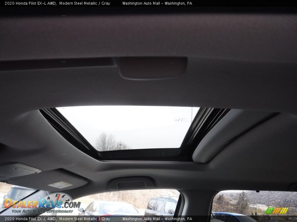 2020 Honda Pilot EX-L AWD Modern Steel Metallic / Gray Photo #14