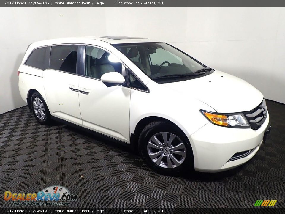 2017 Honda Odyssey EX-L White Diamond Pearl / Beige Photo #4