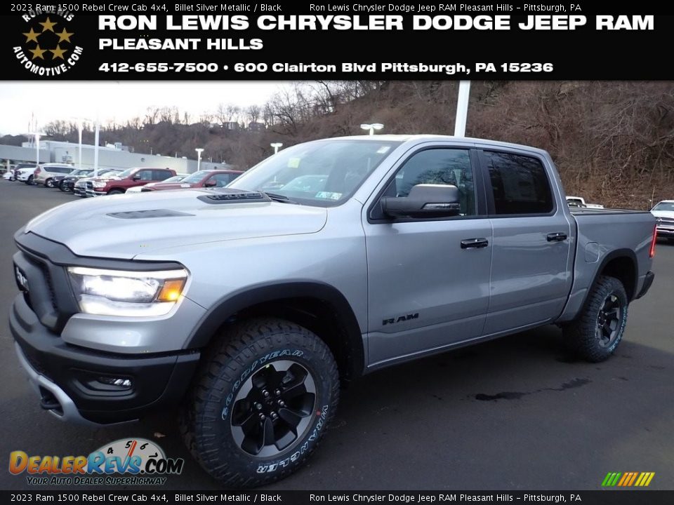 2023 Ram 1500 Rebel Crew Cab 4x4 Billet Silver Metallic / Black Photo #1