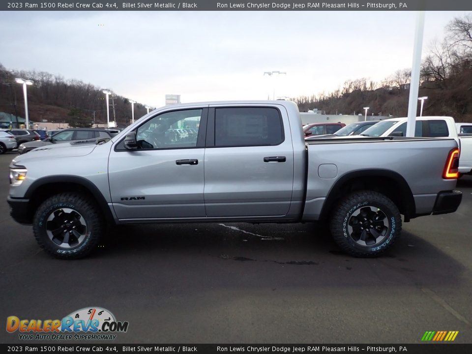 2023 Ram 1500 Rebel Crew Cab 4x4 Billet Silver Metallic / Black Photo #2