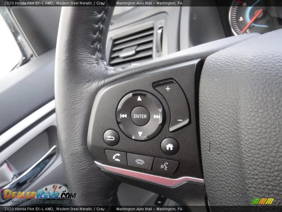 2020 Honda Pilot EX-L AWD Modern Steel Metallic / Gray Photo #31