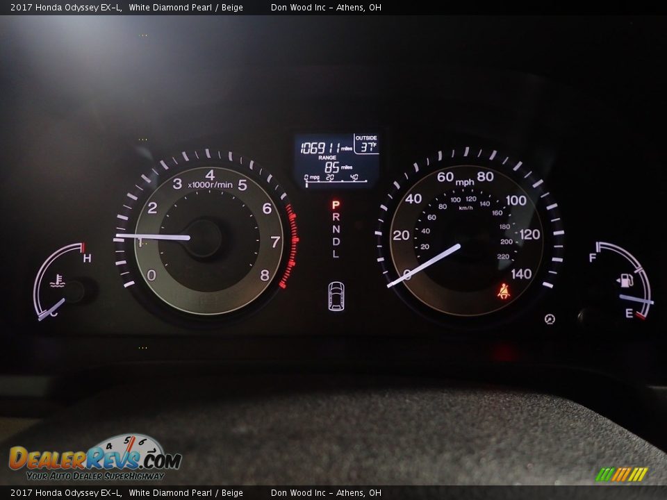 2017 Honda Odyssey EX-L White Diamond Pearl / Beige Photo #26