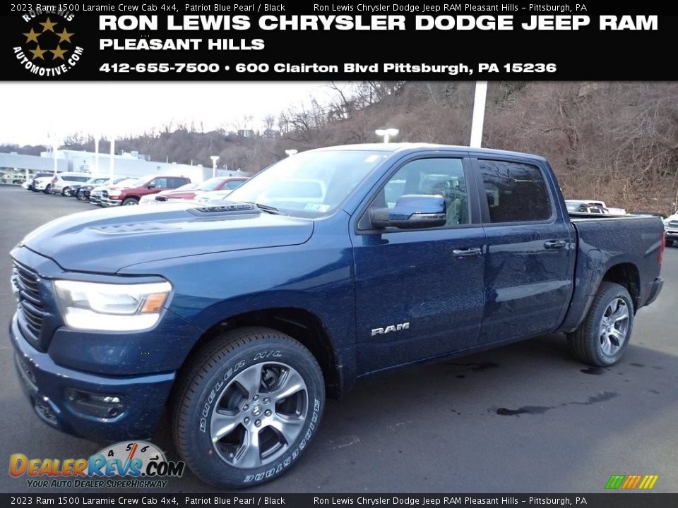 2023 Ram 1500 Laramie Crew Cab 4x4 Patriot Blue Pearl / Black Photo #1