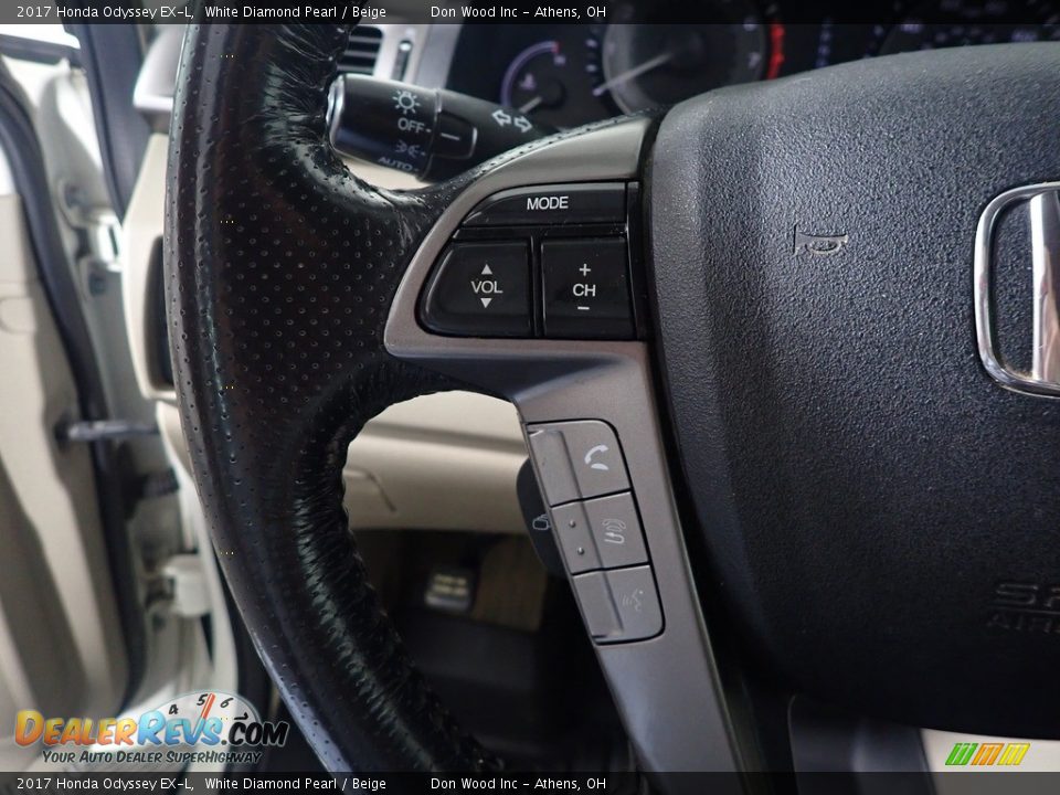 2017 Honda Odyssey EX-L White Diamond Pearl / Beige Photo #27
