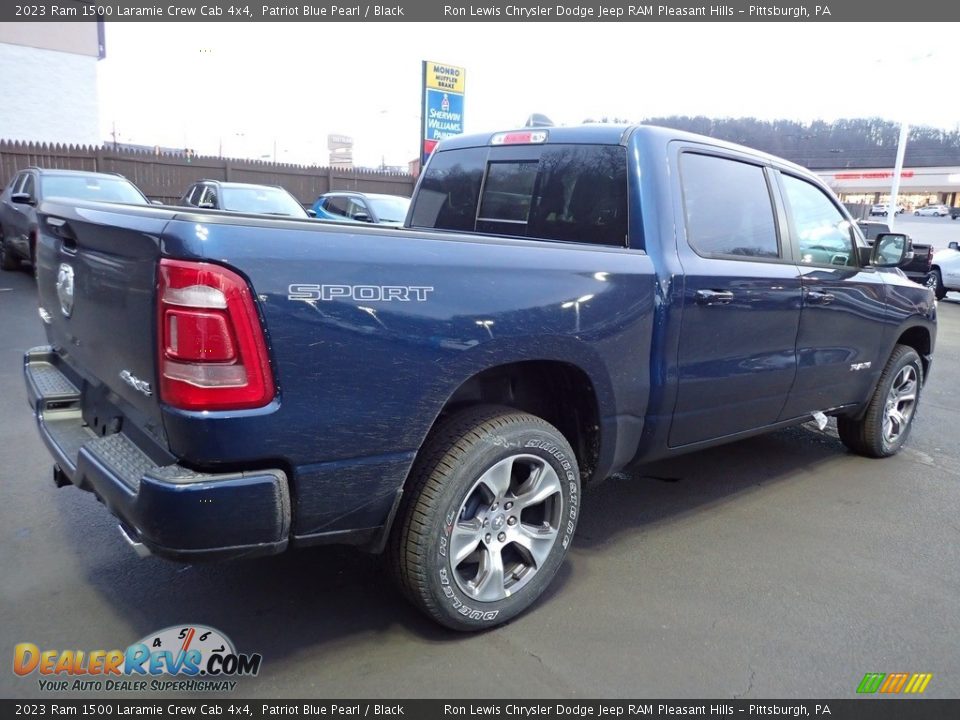 2023 Ram 1500 Laramie Crew Cab 4x4 Patriot Blue Pearl / Black Photo #6