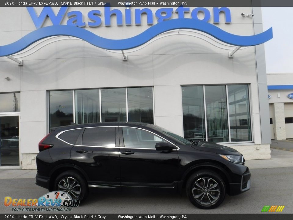 2020 Honda CR-V EX-L AWD Crystal Black Pearl / Gray Photo #2