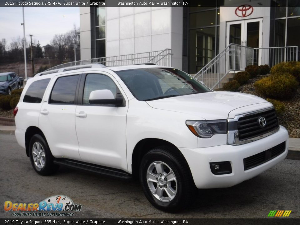 2019 Toyota Sequoia SR5 4x4 Super White / Graphite Photo #1