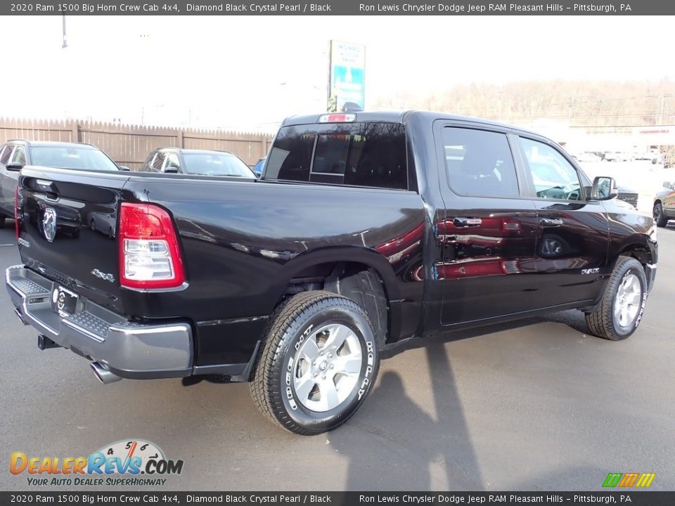 2020 Ram 1500 Big Horn Crew Cab 4x4 Diamond Black Crystal Pearl / Black Photo #6
