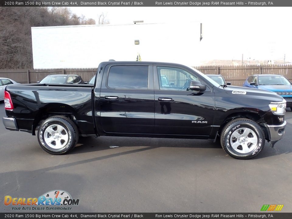 2020 Ram 1500 Big Horn Crew Cab 4x4 Diamond Black Crystal Pearl / Black Photo #7