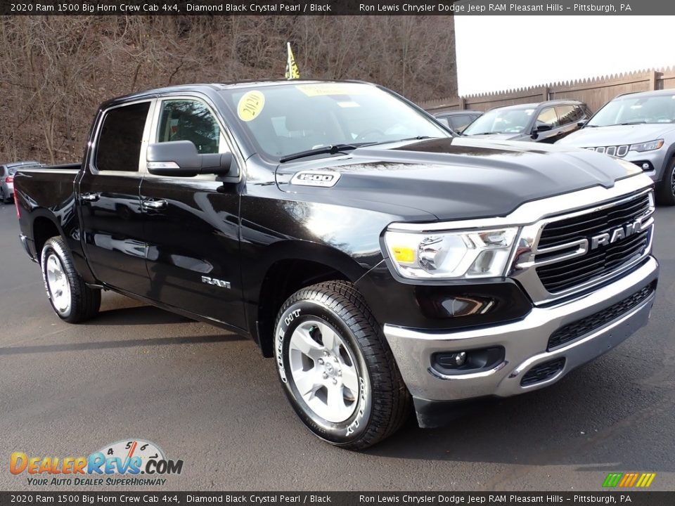 2020 Ram 1500 Big Horn Crew Cab 4x4 Diamond Black Crystal Pearl / Black Photo #8