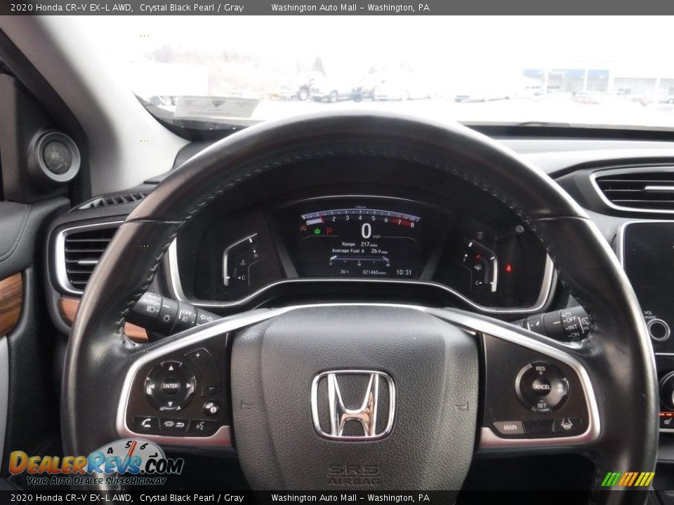 2020 Honda CR-V EX-L AWD Crystal Black Pearl / Gray Photo #21