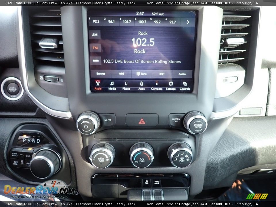 2020 Ram 1500 Big Horn Crew Cab 4x4 Diamond Black Crystal Pearl / Black Photo #19