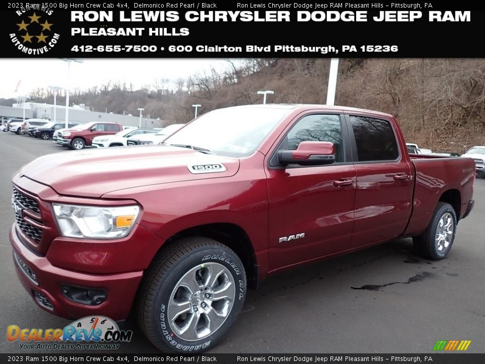 2023 Ram 1500 Big Horn Crew Cab 4x4 Delmonico Red Pearl / Black Photo #1