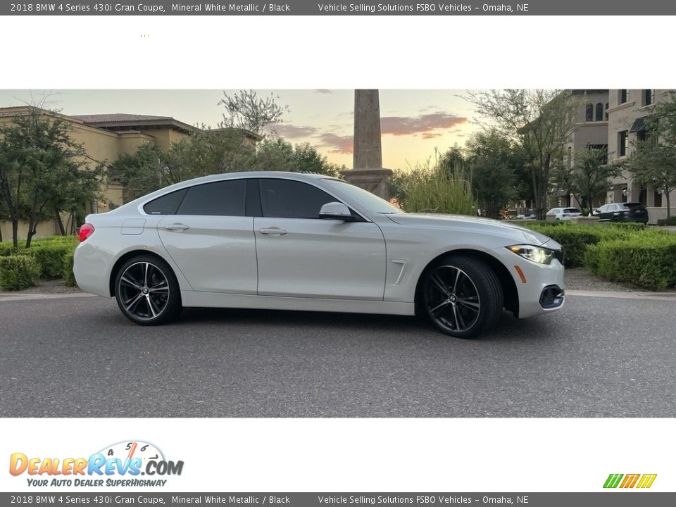 2018 BMW 4 Series 430i Gran Coupe Mineral White Metallic / Black Photo #2