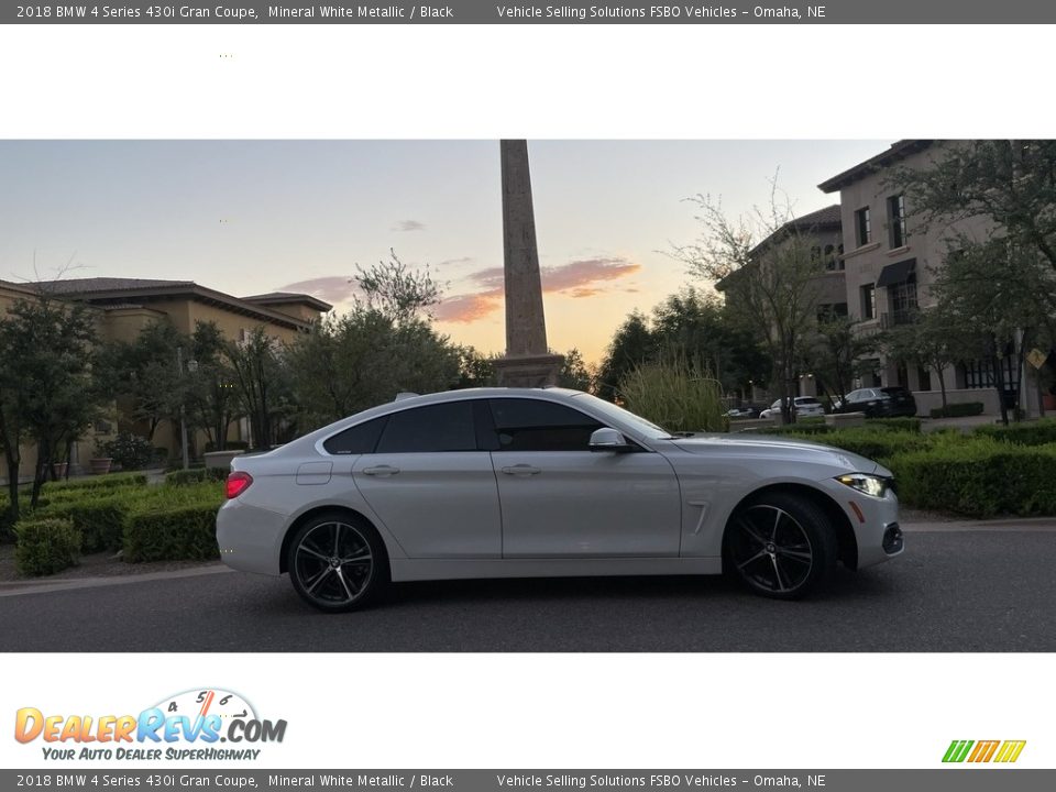 2018 BMW 4 Series 430i Gran Coupe Mineral White Metallic / Black Photo #3