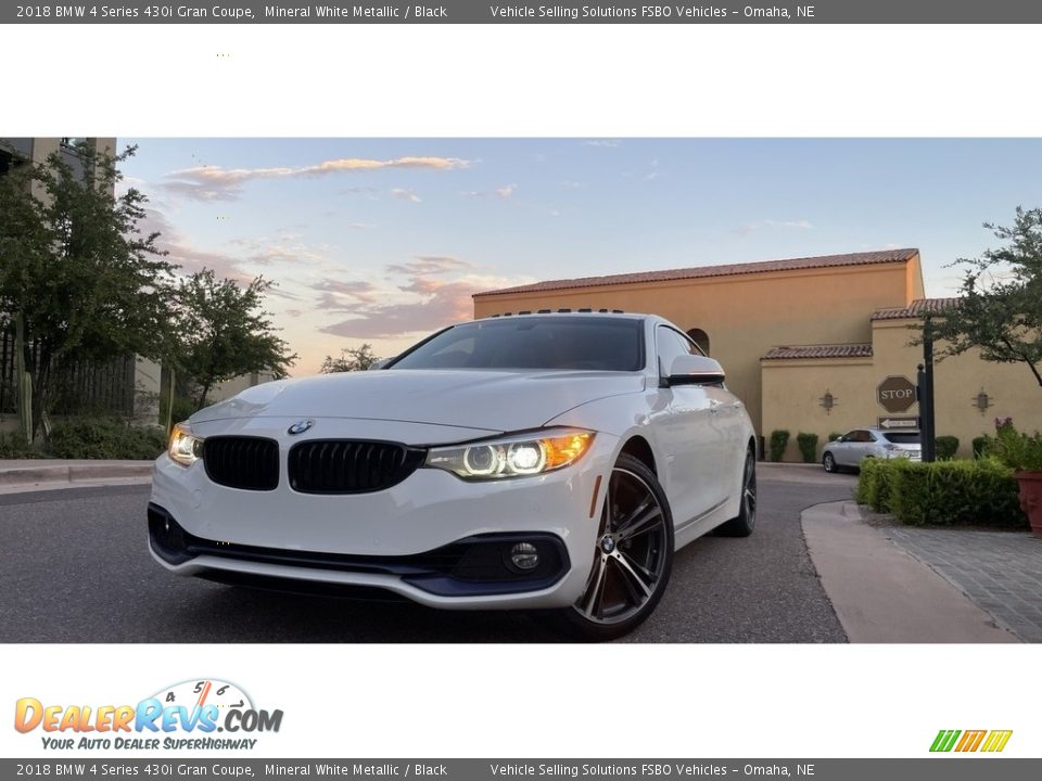 2018 BMW 4 Series 430i Gran Coupe Mineral White Metallic / Black Photo #4