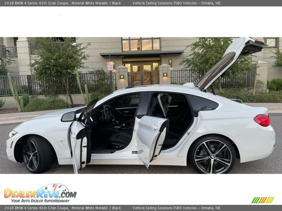 2018 BMW 4 Series 430i Gran Coupe Mineral White Metallic / Black Photo #5