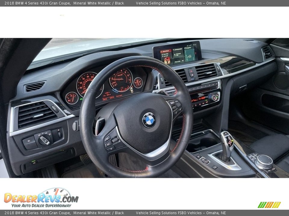 2018 BMW 4 Series 430i Gran Coupe Mineral White Metallic / Black Photo #7