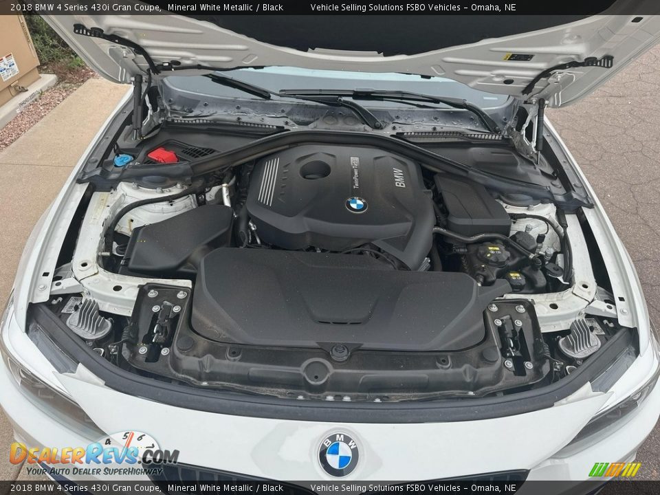 2018 BMW 4 Series 430i Gran Coupe Mineral White Metallic / Black Photo #9