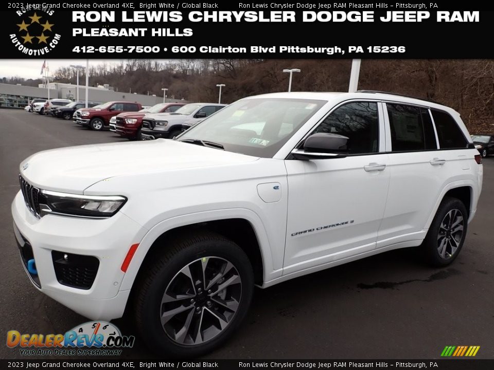 2023 Jeep Grand Cherokee Overland 4XE Bright White / Global Black Photo #1