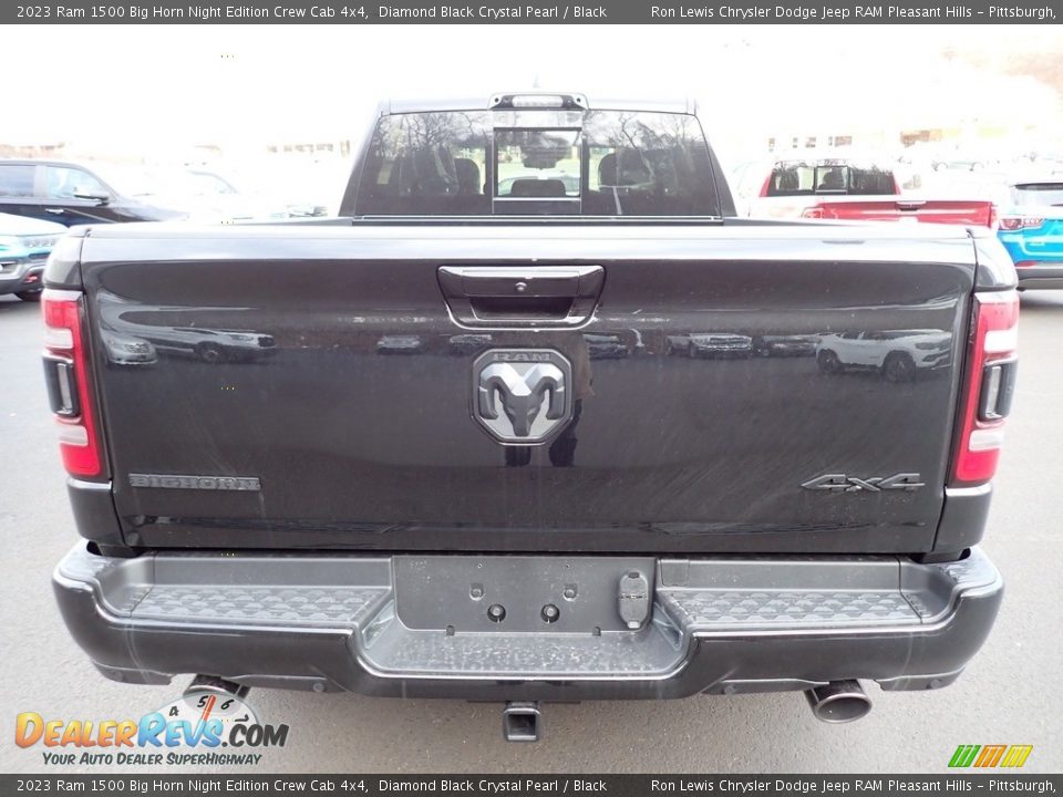 2023 Ram 1500 Big Horn Night Edition Crew Cab 4x4 Diamond Black Crystal Pearl / Black Photo #4