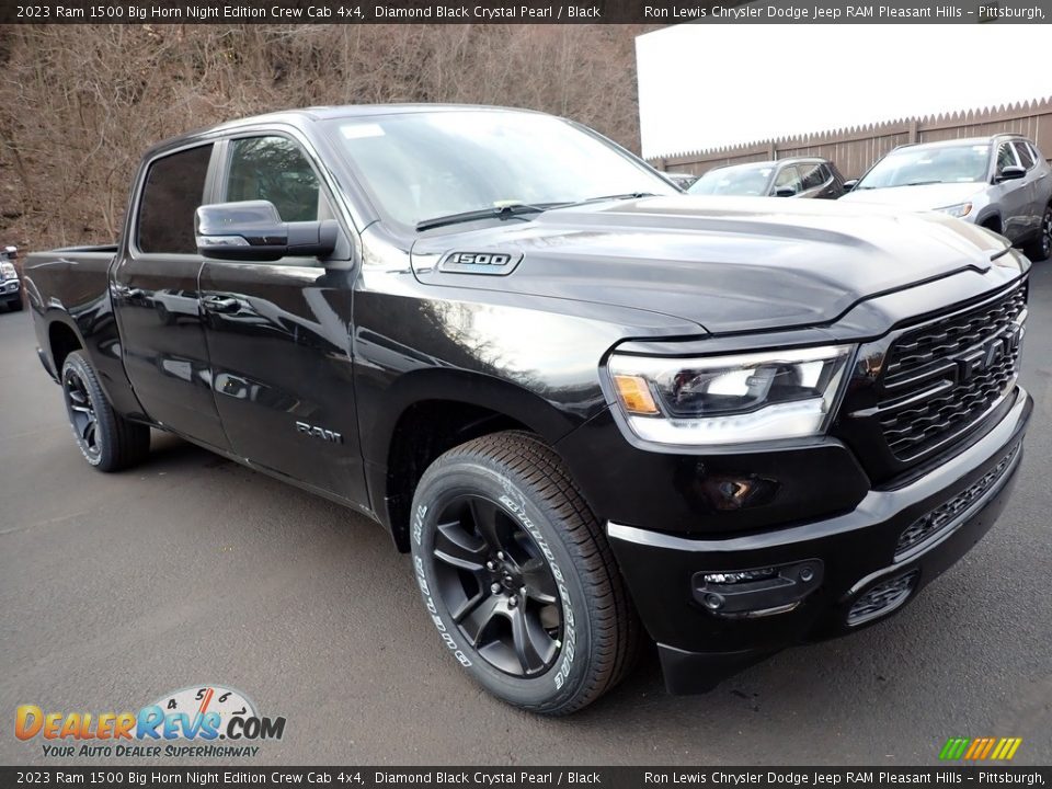 Front 3/4 View of 2023 Ram 1500 Big Horn Night Edition Crew Cab 4x4 Photo #8