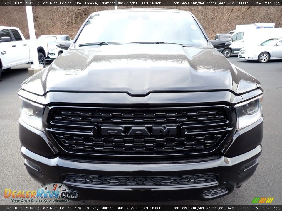 Diamond Black Crystal Pearl 2023 Ram 1500 Big Horn Night Edition Crew Cab 4x4 Photo #9