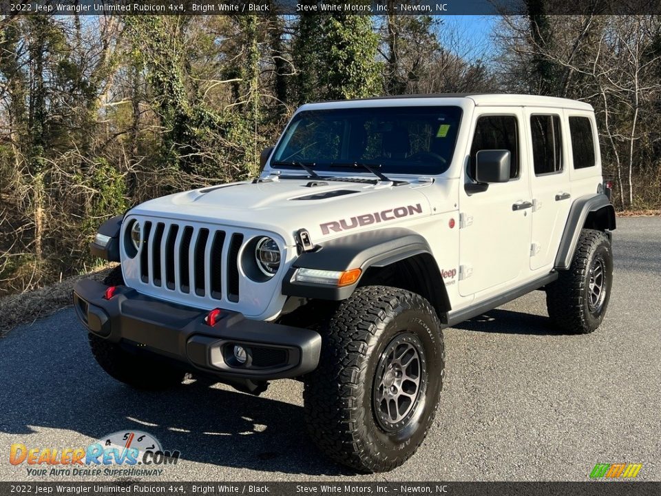 2022 Jeep Wrangler Unlimited Rubicon 4x4 Bright White / Black Photo #3