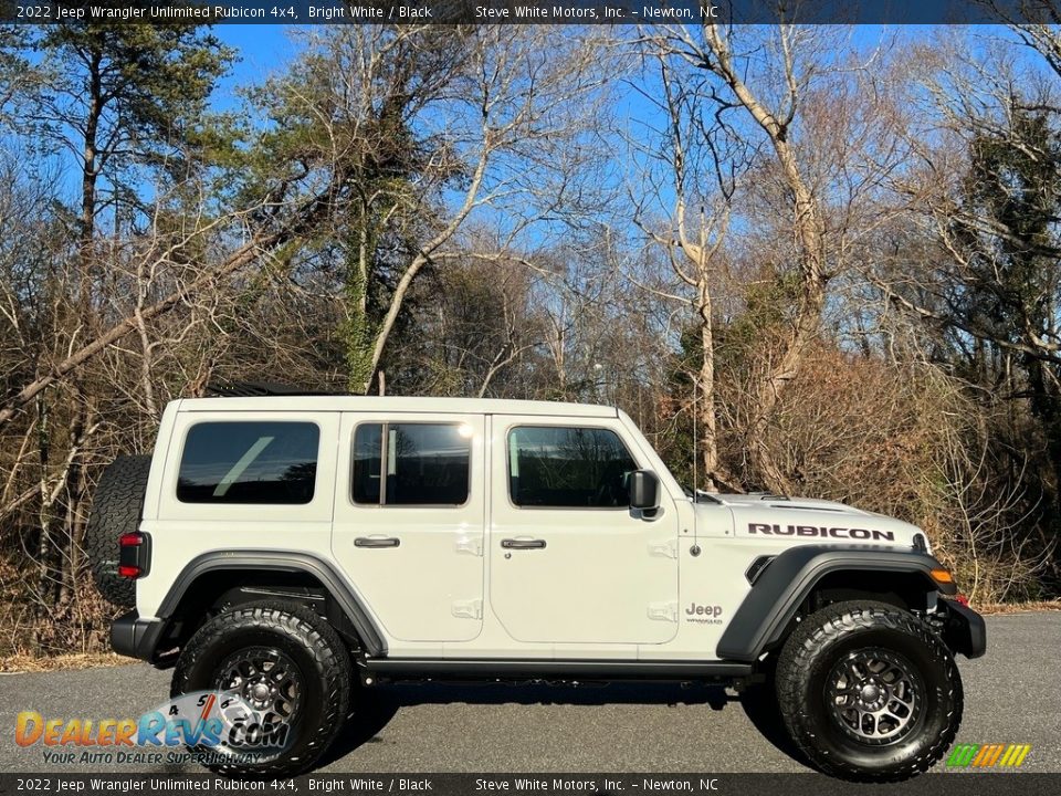 2022 Jeep Wrangler Unlimited Rubicon 4x4 Bright White / Black Photo #6