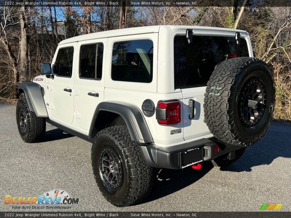 2022 Jeep Wrangler Unlimited Rubicon 4x4 Bright White / Black Photo #9