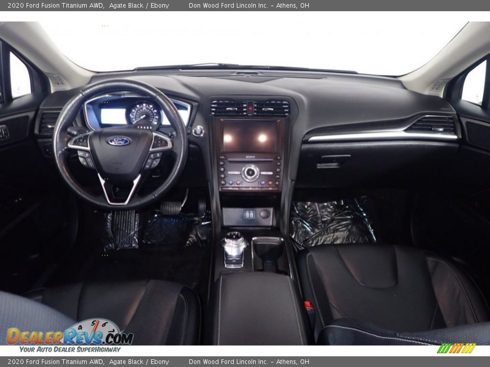 2020 Ford Fusion Titanium AWD Agate Black / Ebony Photo #25