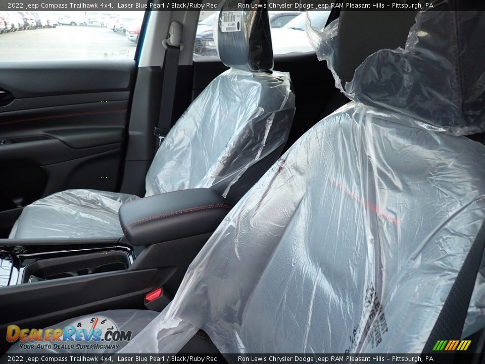 2022 Jeep Compass Trailhawk 4x4 Laser Blue Pearl / Black/Ruby Red Photo #11