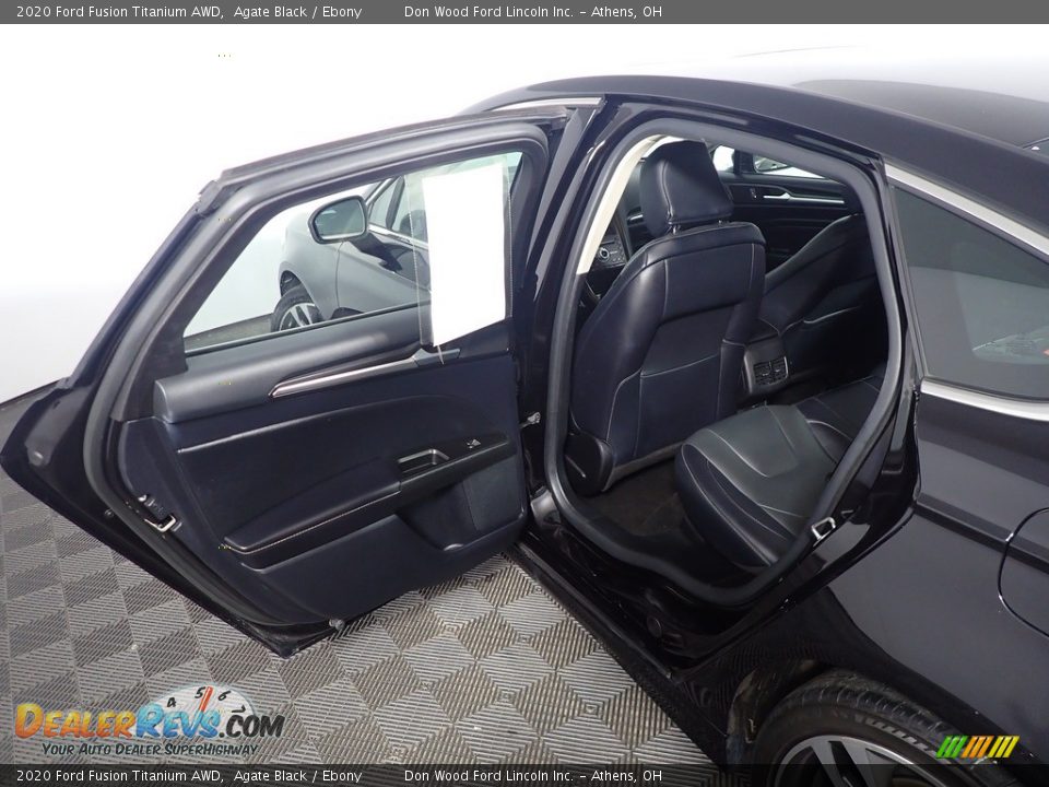 2020 Ford Fusion Titanium AWD Agate Black / Ebony Photo #35
