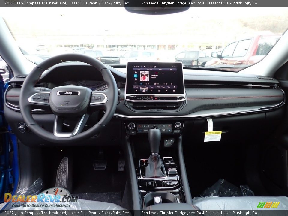 2022 Jeep Compass Trailhawk 4x4 Laser Blue Pearl / Black/Ruby Red Photo #13