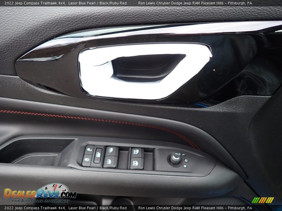 2022 Jeep Compass Trailhawk 4x4 Laser Blue Pearl / Black/Ruby Red Photo #15