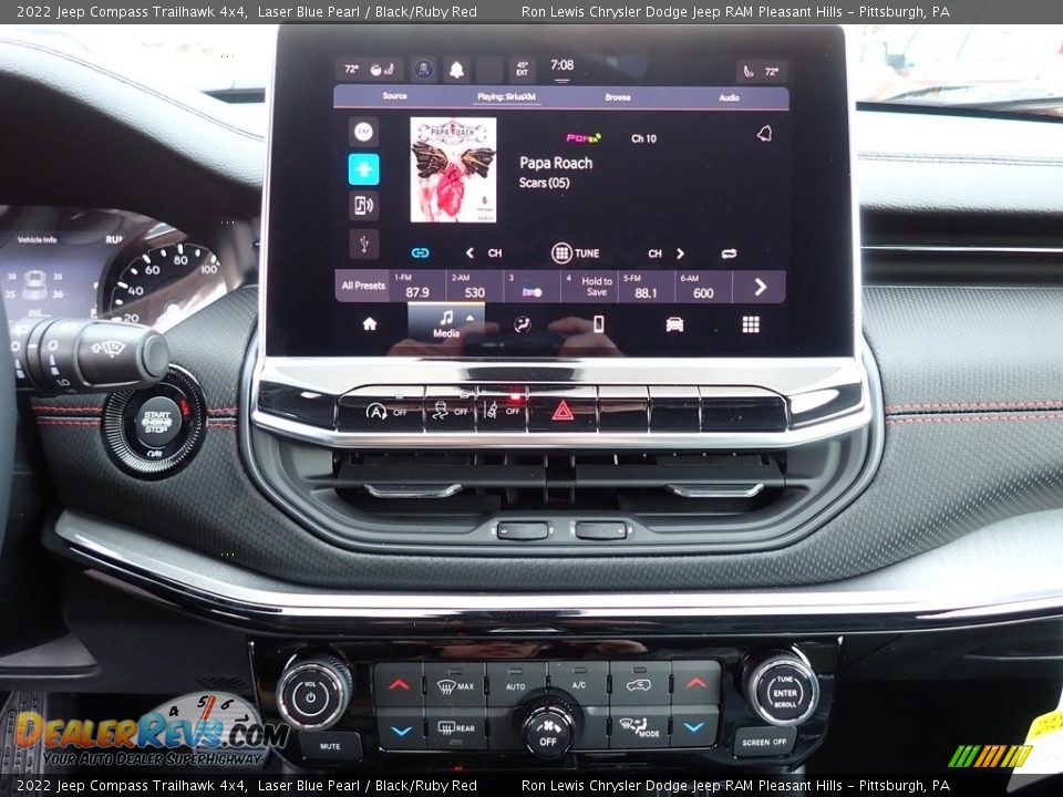 2022 Jeep Compass Trailhawk 4x4 Laser Blue Pearl / Black/Ruby Red Photo #20