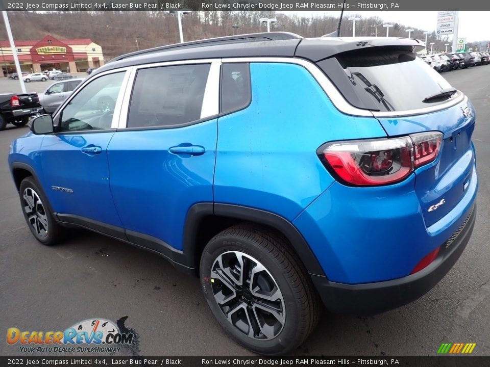 2022 Jeep Compass Limited 4x4 Laser Blue Pearl / Black Photo #3