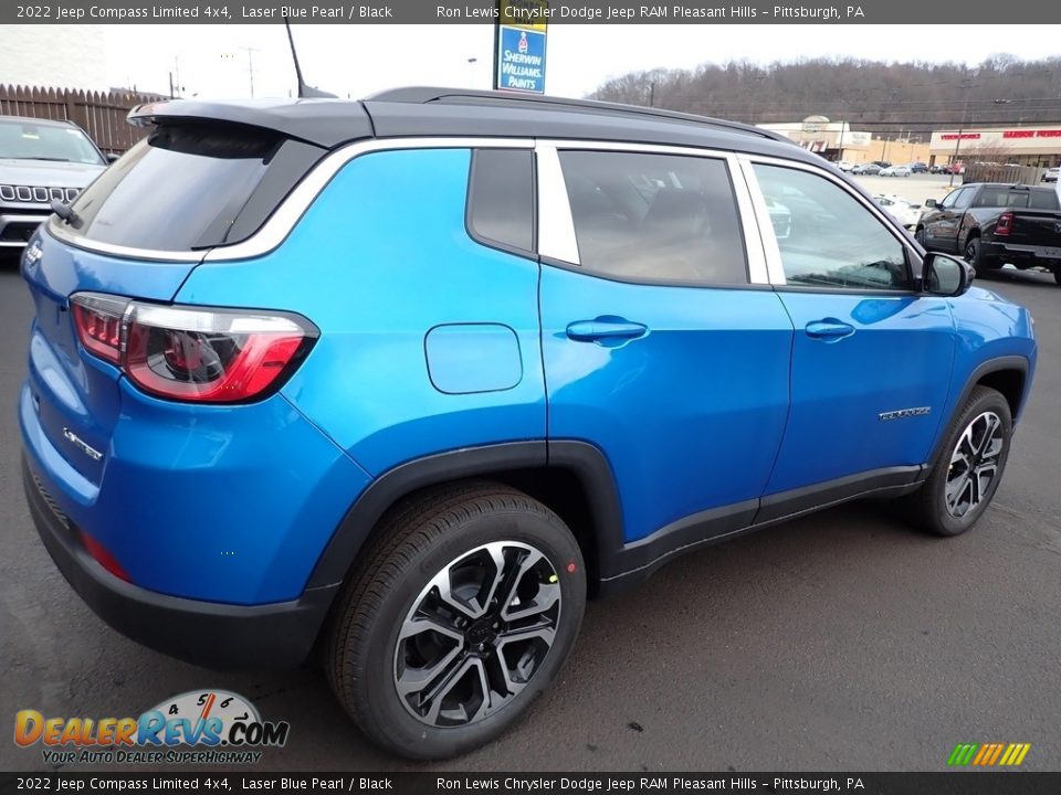2022 Jeep Compass Limited 4x4 Laser Blue Pearl / Black Photo #6