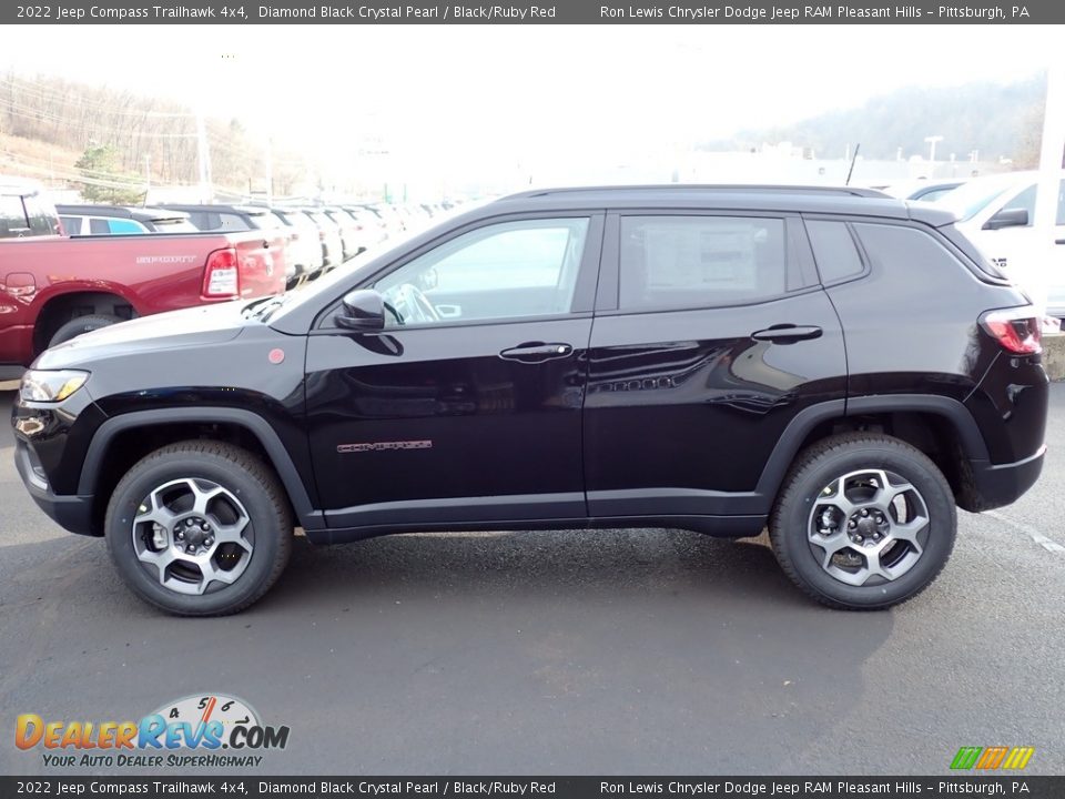 Diamond Black Crystal Pearl 2022 Jeep Compass Trailhawk 4x4 Photo #2