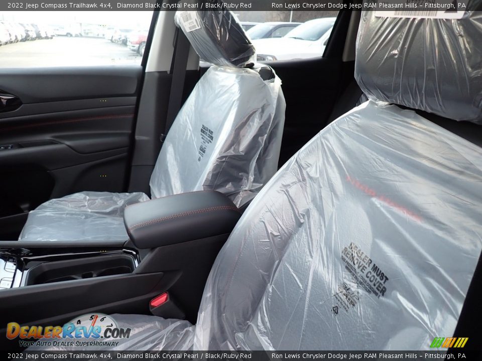 2022 Jeep Compass Trailhawk 4x4 Diamond Black Crystal Pearl / Black/Ruby Red Photo #11