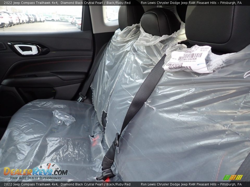 2022 Jeep Compass Trailhawk 4x4 Diamond Black Crystal Pearl / Black/Ruby Red Photo #12