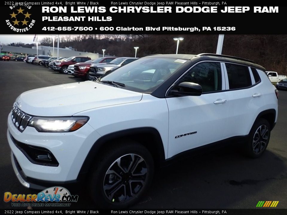 2022 Jeep Compass Limited 4x4 Bright White / Black Photo #1