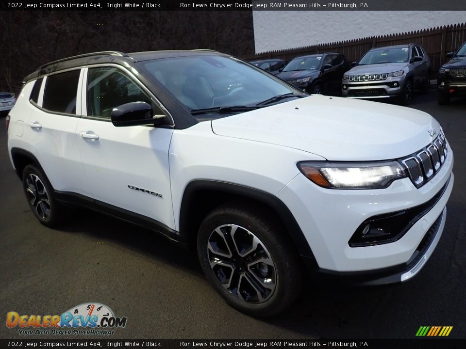 2022 Jeep Compass Limited 4x4 Bright White / Black Photo #8