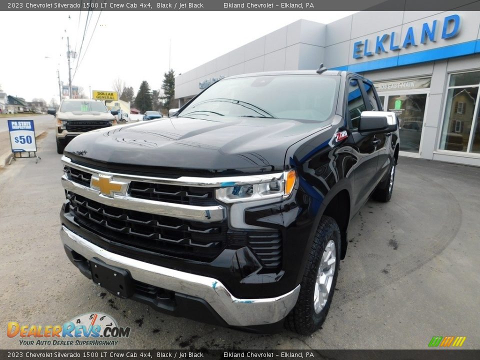 2023 Chevrolet Silverado 1500 LT Crew Cab 4x4 Black / Jet Black Photo #2