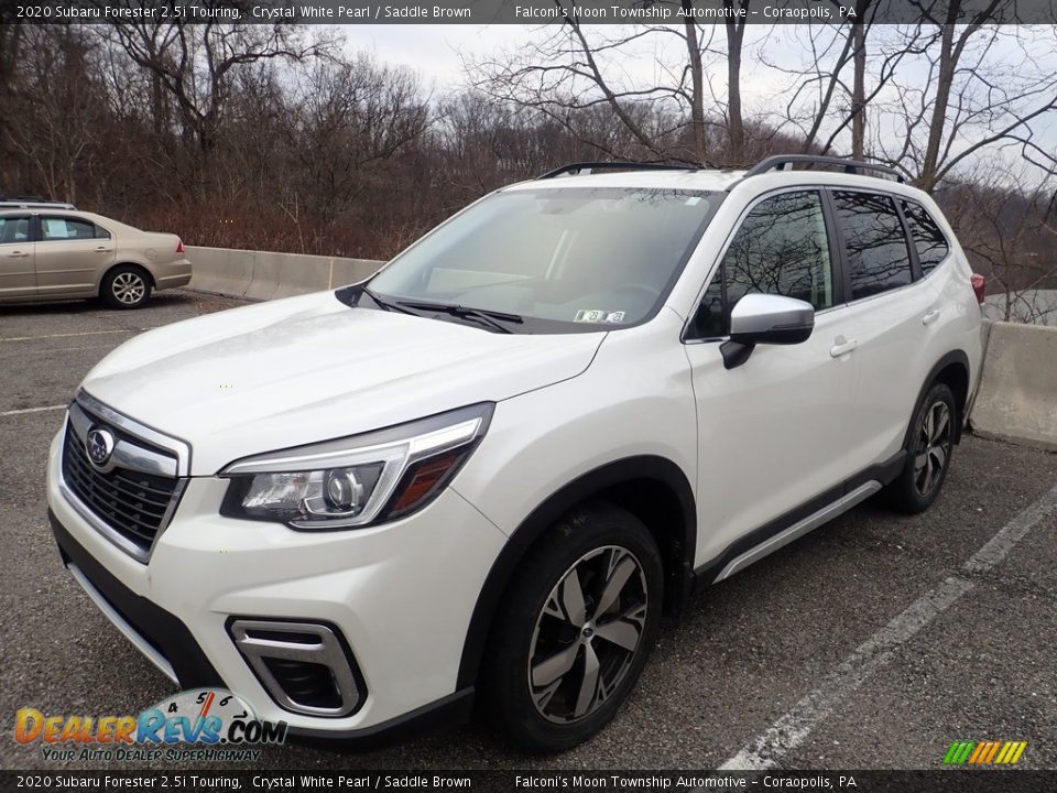 2020 Subaru Forester 2.5i Touring Crystal White Pearl / Saddle Brown Photo #1