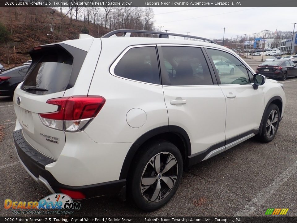 2020 Subaru Forester 2.5i Touring Crystal White Pearl / Saddle Brown Photo #3