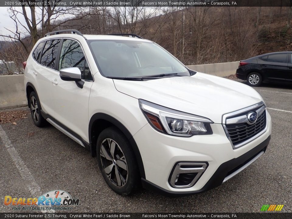 2020 Subaru Forester 2.5i Touring Crystal White Pearl / Saddle Brown Photo #4