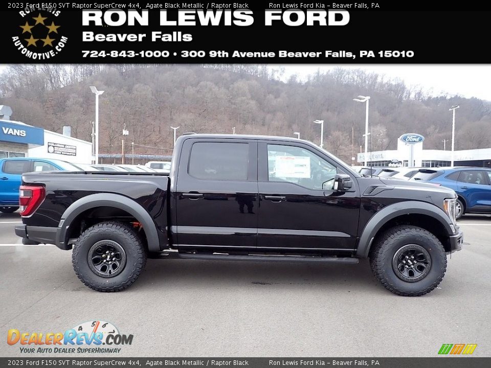 2023 Ford F150 SVT Raptor SuperCrew 4x4 Agate Black Metallic / Raptor Black Photo #1