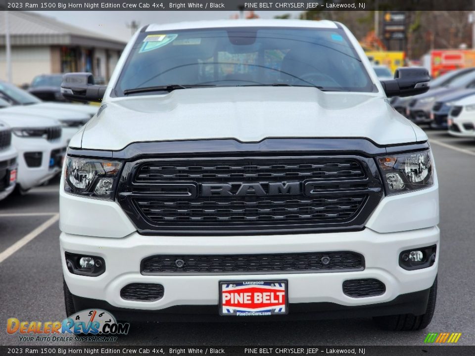 2023 Ram 1500 Big Horn Night Edition Crew Cab 4x4 Bright White / Black Photo #2