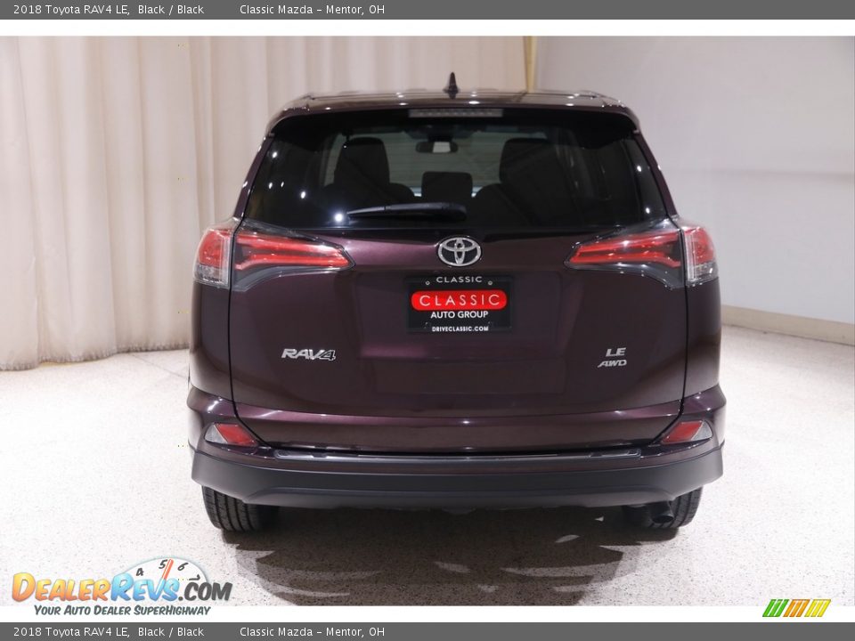 2018 Toyota RAV4 LE Black / Black Photo #18